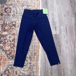 Elegant Navy Textured Capris